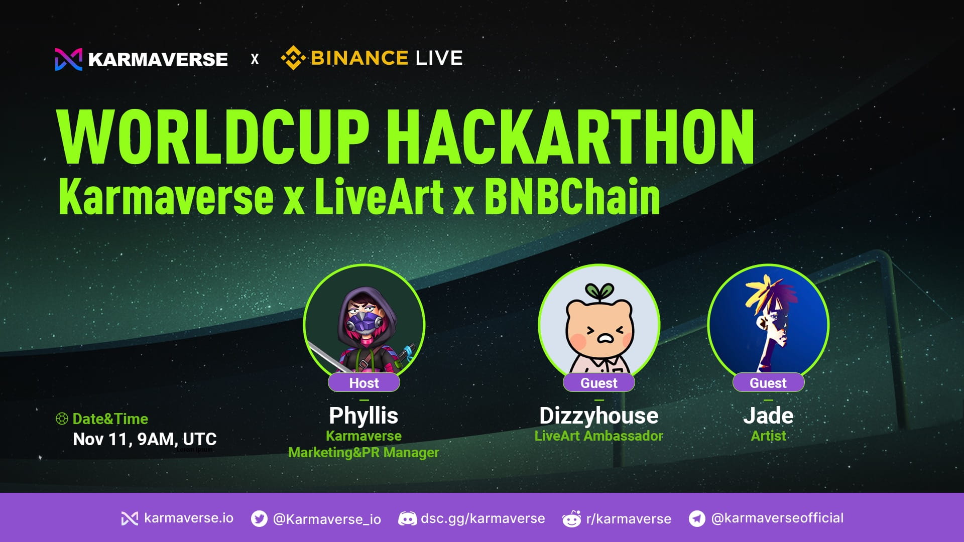 Worldcup HackARThon: Karmaverse X LiveArt X BNBChain