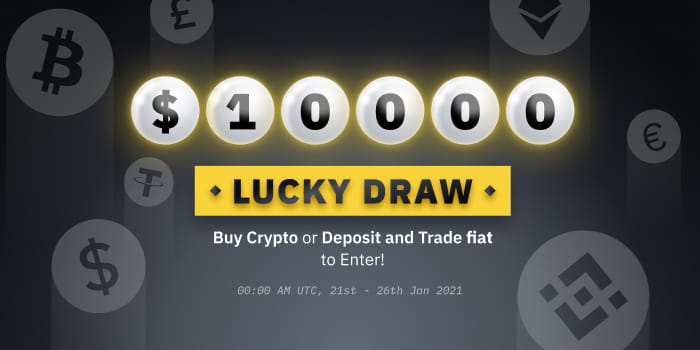 First Prize Wins $10,000 in a Lucky Draw! Buy Crypto or Deposit and Trade to Enter!