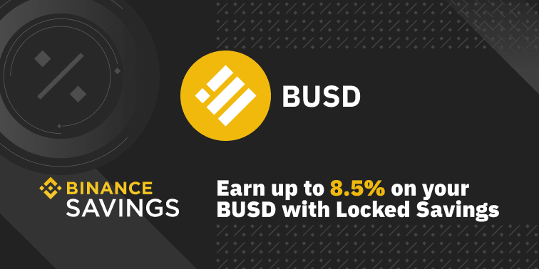 Earn up to 8.5% on your BUSD with Locked Savings !