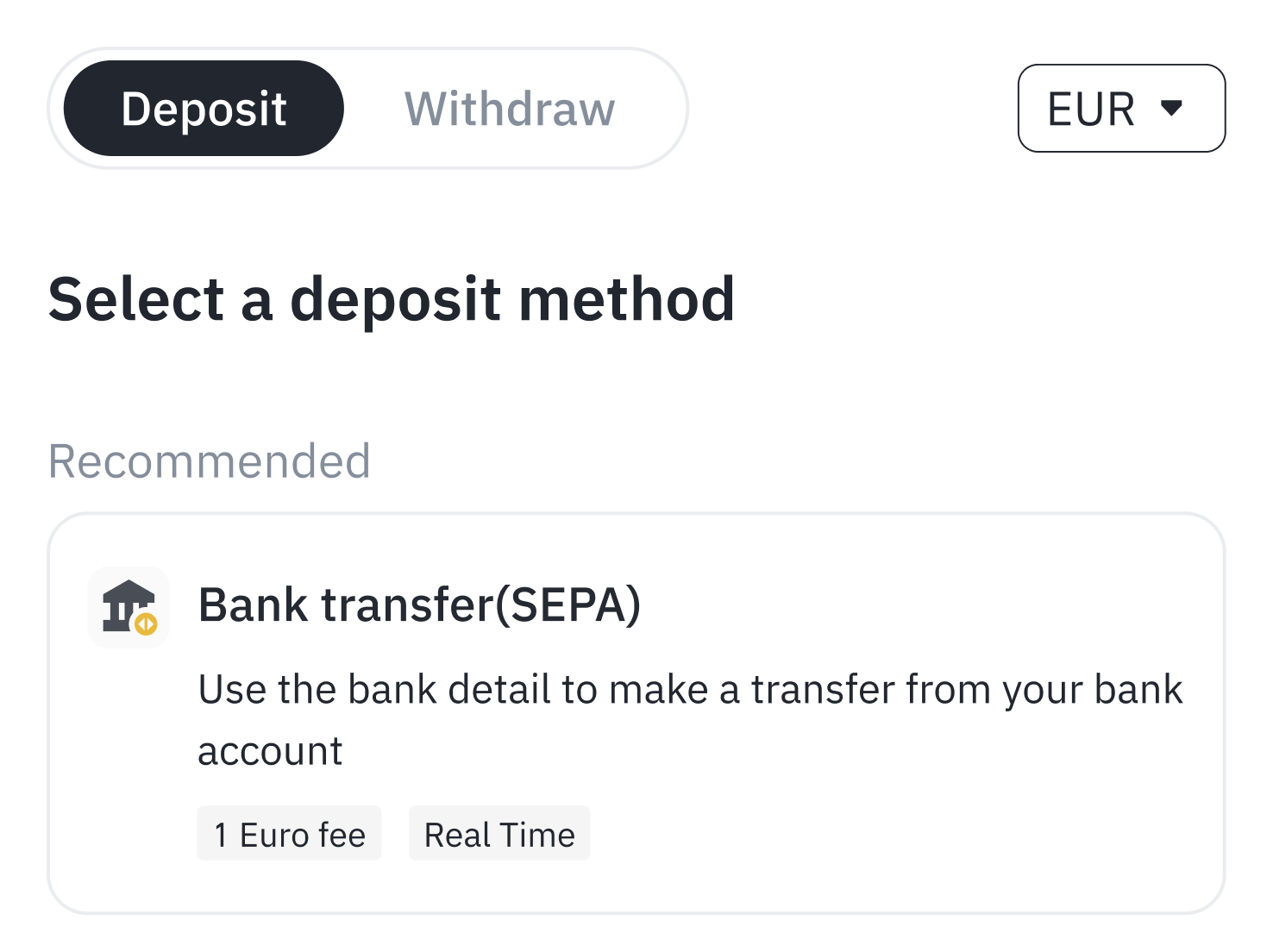 Crypto for Business: Buy/Sell Crypto with EUR via SEPA Instant and Bank  Transfer | Binance