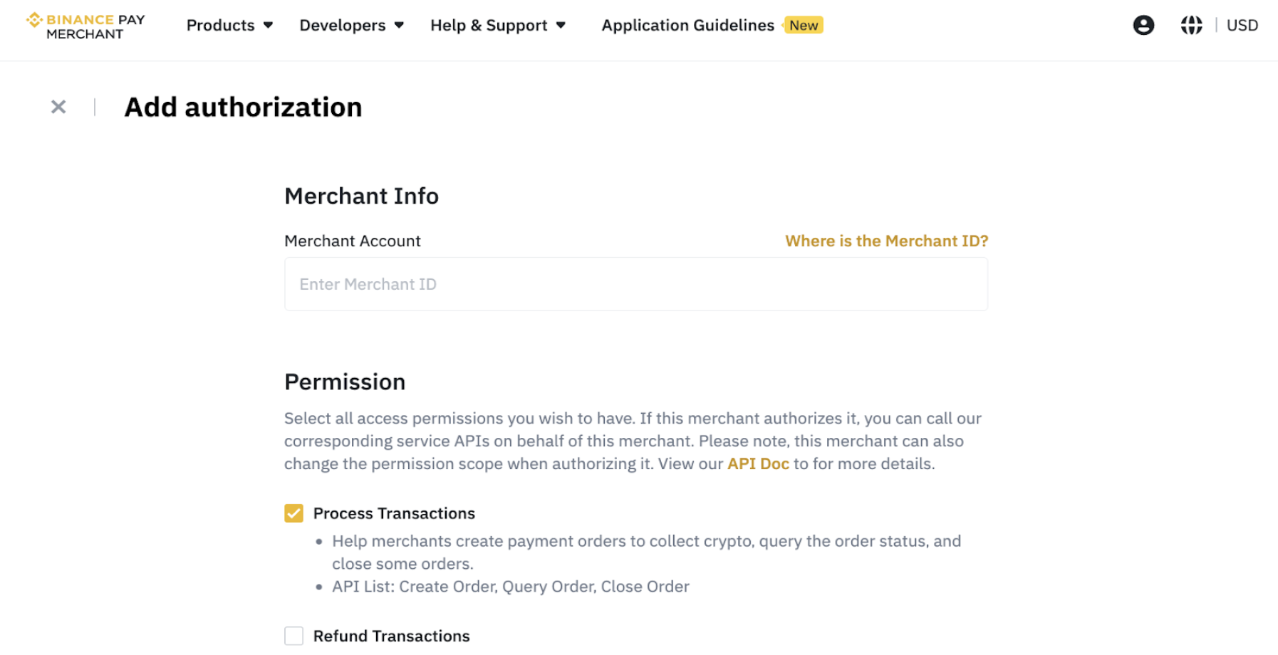 Adding Technical Vendor Authorisation