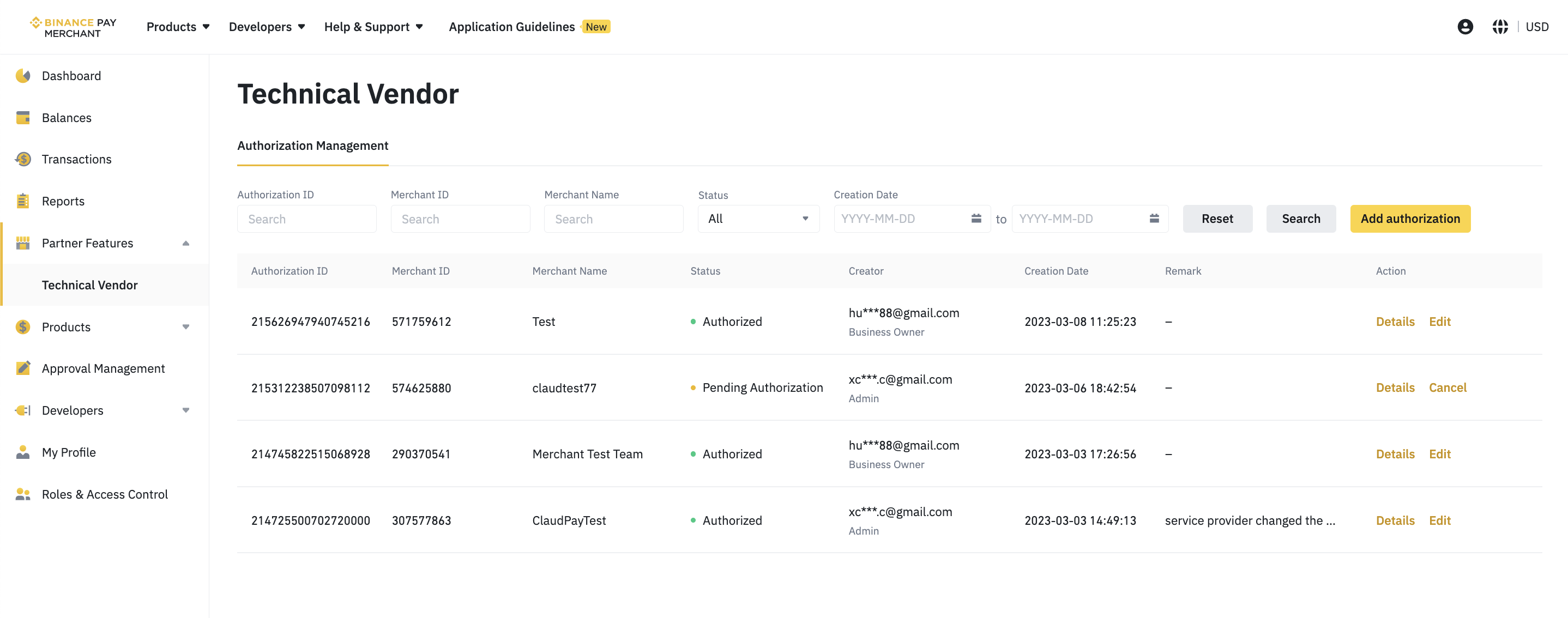 Adding Technical Vendor Manually